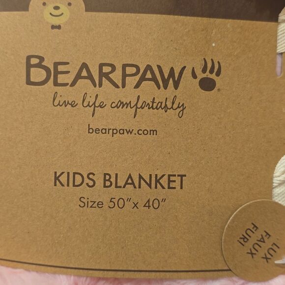 BearPaw Lux Faux Fur Plush Throw Blanket- Pink - Picture 6 of 7